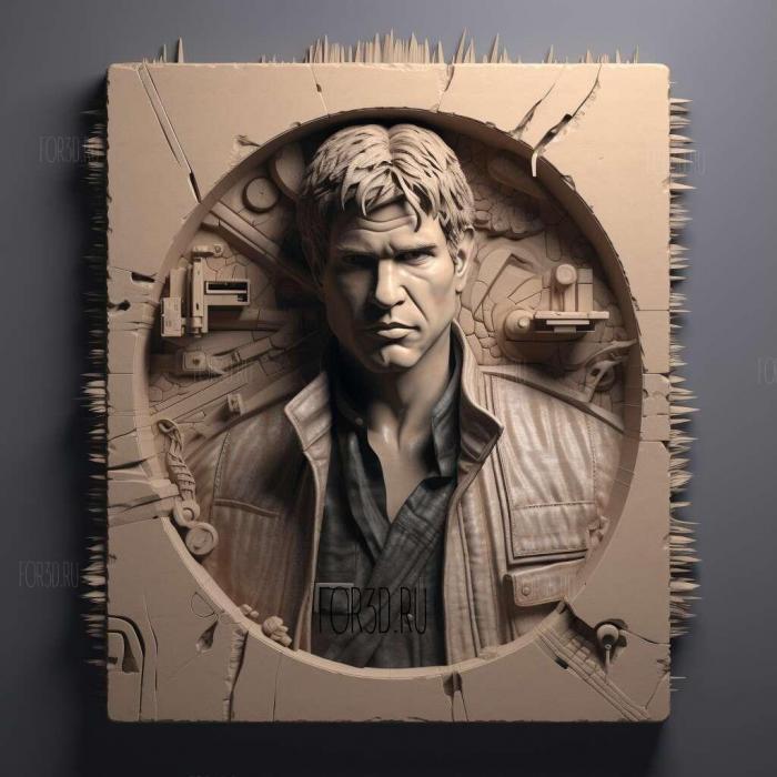 Han Solo 2 stl model for CNC